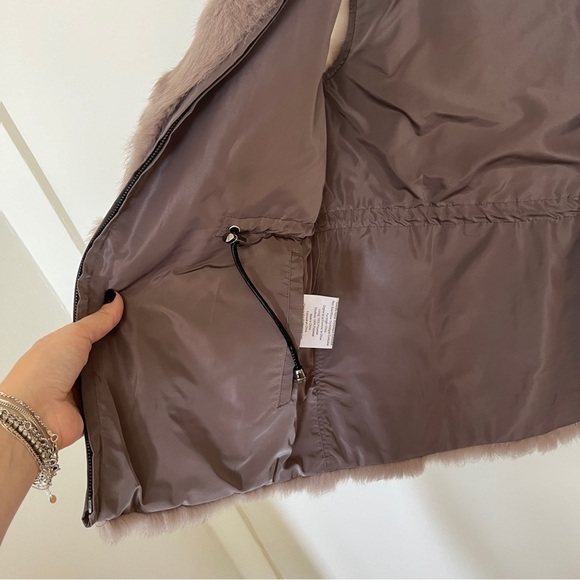 La Fiorentina Genuine Real Rabbit Fur Vest Mauve S/M - Picture 4 of 7